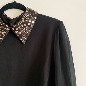 Betsey Johnson daisy embellished collar dress